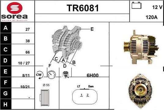 Sera TR6081 - Генератор vvparts.bg