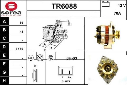 Sera TR6088 - Генератор vvparts.bg