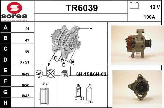 Sera TR6039 - Генератор vvparts.bg