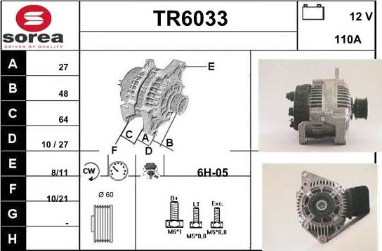 Sera TR6033 - Генератор vvparts.bg