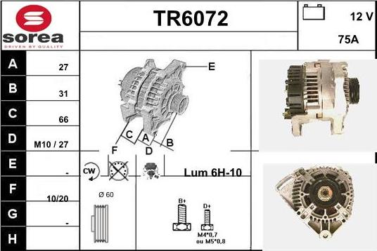 Sera TR6072 - Генератор vvparts.bg