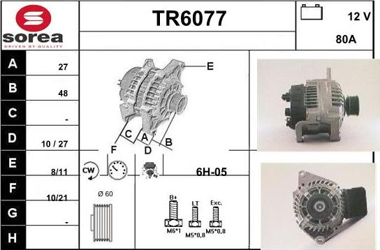 Sera TR6077 - Генератор vvparts.bg