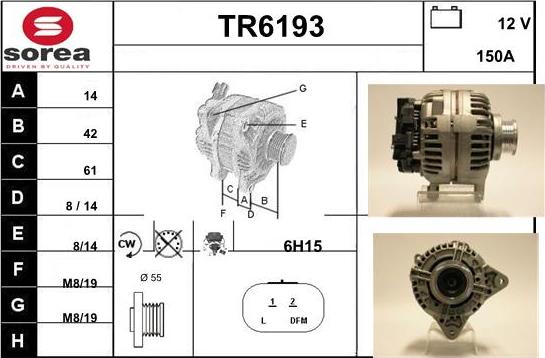 Sera TR6193 - Генератор vvparts.bg