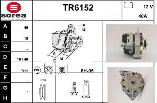 Sera TR6152 - Генератор vvparts.bg