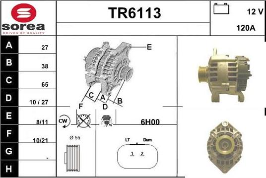 Sera TR6113 - Генератор vvparts.bg