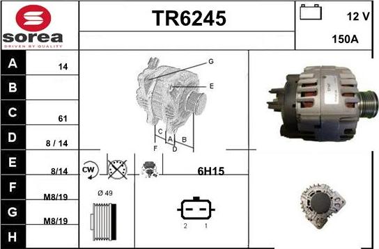 Sera TR6245 - Генератор vvparts.bg