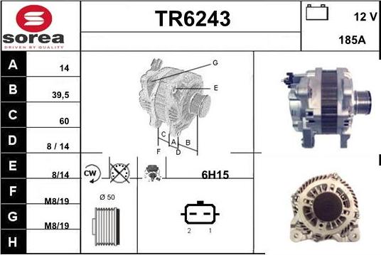 Sera TR6243 - Генератор vvparts.bg