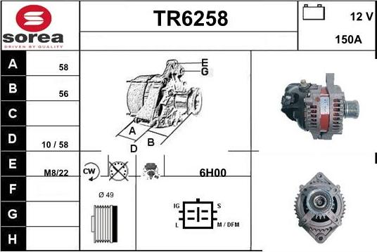 Sera TR6258 - Генератор vvparts.bg