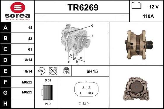 Sera TR6269 - Генератор vvparts.bg