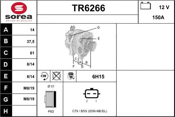 Sera TR6266 - Генератор vvparts.bg