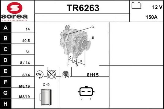 Sera TR6263 - Генератор vvparts.bg