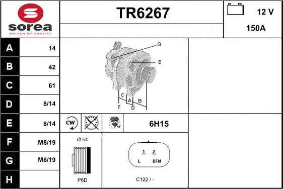 Sera TR6267 - Генератор vvparts.bg