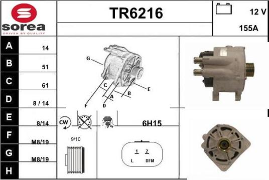 Sera TR6216 - Генератор vvparts.bg