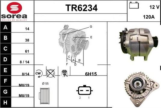 Sera TR6234 - Генератор vvparts.bg