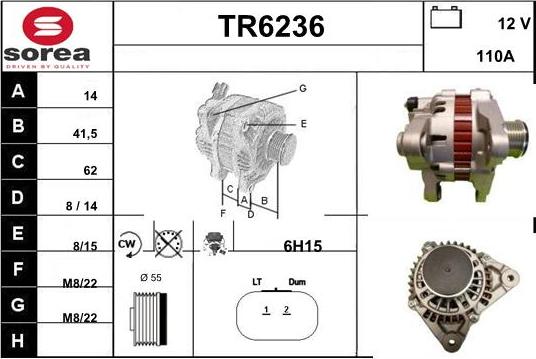 Sera TR6236 - Генератор vvparts.bg