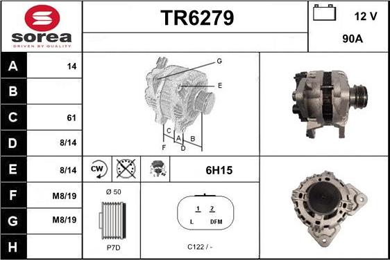 Sera TR6279 - Генератор vvparts.bg