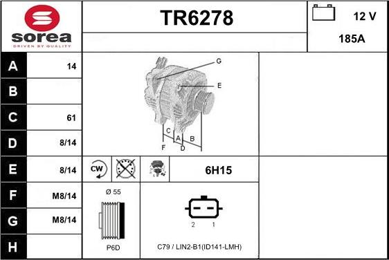 Sera TR6278 - Генератор vvparts.bg