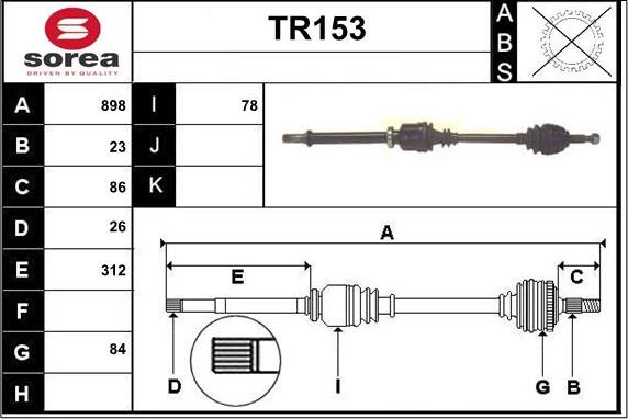 Sera TR153 - Полуоска vvparts.bg