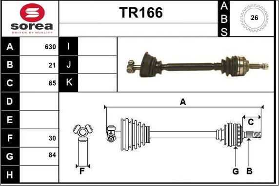 Sera TR166 - Полуоска vvparts.bg