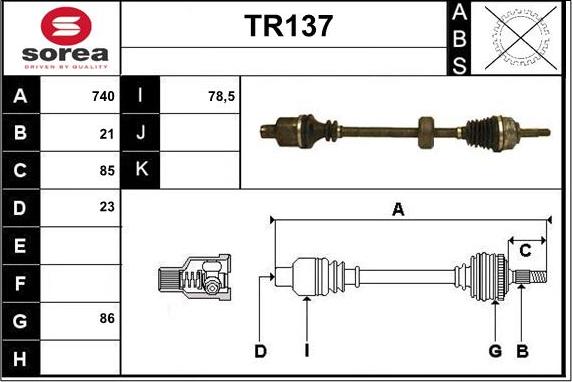 Sera TR137 - Полуоска vvparts.bg