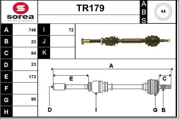 Sera TR179 - Полуоска vvparts.bg