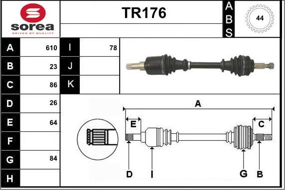 Sera TR176 - Полуоска vvparts.bg