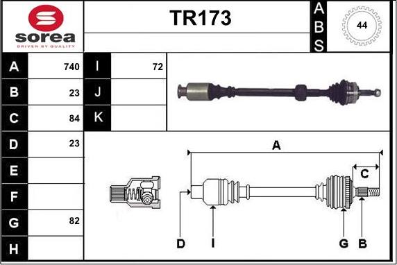 Sera TR173 - Полуоска vvparts.bg