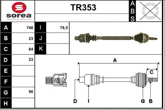 Sera TR353 - Полуоска vvparts.bg