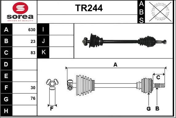 Sera TR244 - Полуоска vvparts.bg