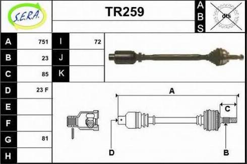 Sera TR259 - Полуоска vvparts.bg