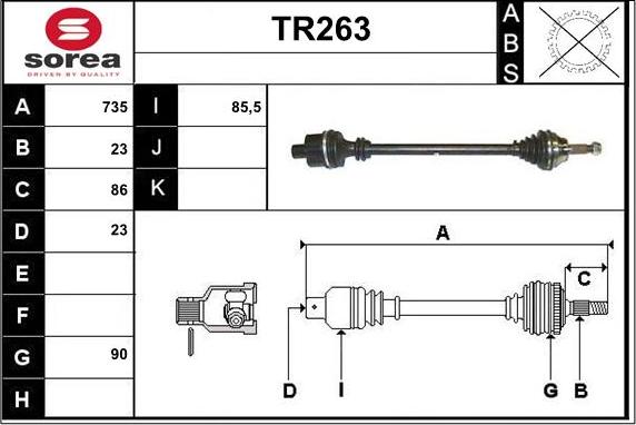 Sera TR263 - Полуоска vvparts.bg