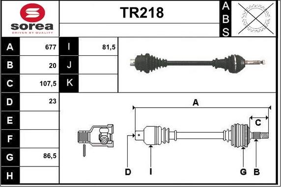 Sera TR218 - Полуоска vvparts.bg