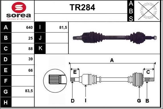 Sera TR284 - Полуоска vvparts.bg