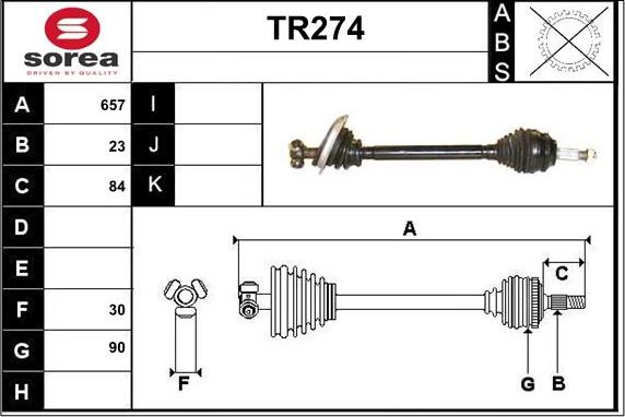 Sera TR274 - Полуоска vvparts.bg