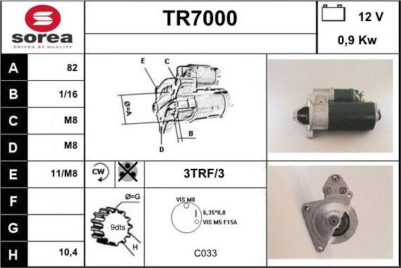 Sera TR7000 - Стартер vvparts.bg