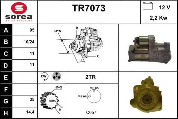 Sera TR7073 - Стартер vvparts.bg