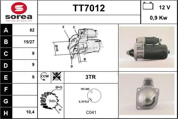 Sera TT7012 - Стартер vvparts.bg