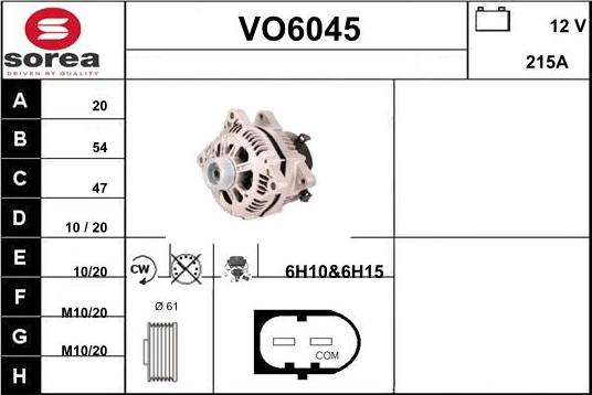 Sera VO6045 - Генератор vvparts.bg