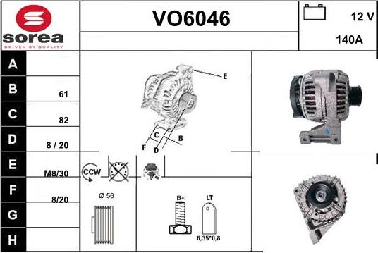 Sera VO6046 - Генератор vvparts.bg