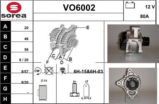 Sera VO6002 - Генератор vvparts.bg