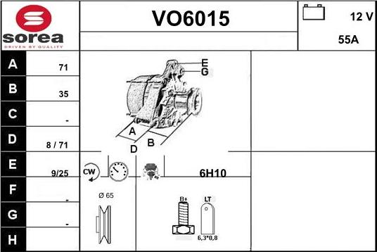 Sera VO6015 - Генератор vvparts.bg