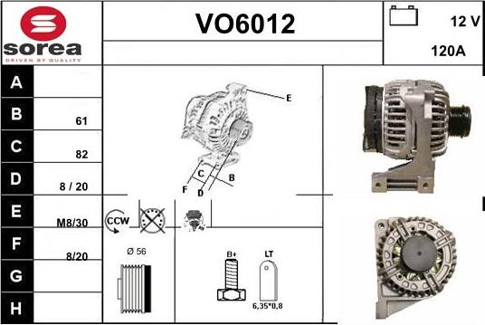 Sera VO6012 - Генератор vvparts.bg