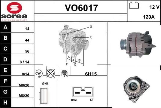 Sera VO6017 - Генератор vvparts.bg