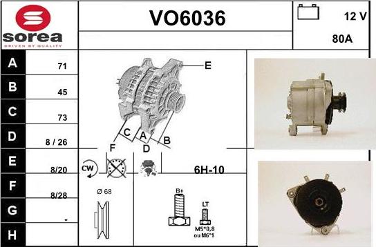 Sera VO6036 - Генератор vvparts.bg