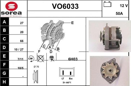 Sera VO6033 - Генератор vvparts.bg