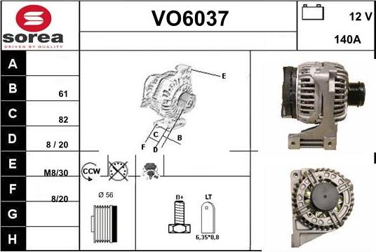 Sera VO6037 - Генератор vvparts.bg