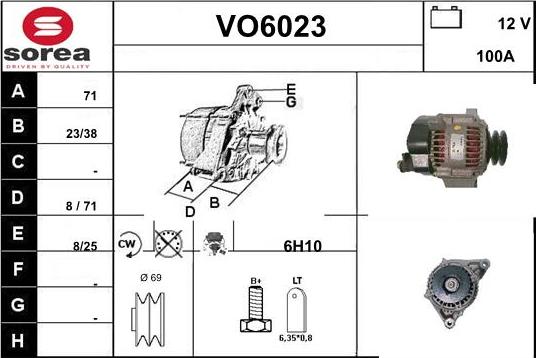 Sera VO6023 - Генератор vvparts.bg