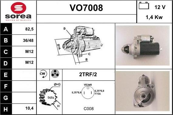 Sera VO7008 - Стартер vvparts.bg