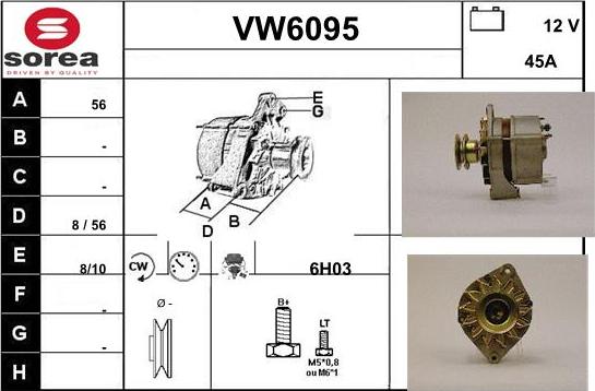 Sera VW6095 - Генератор vvparts.bg