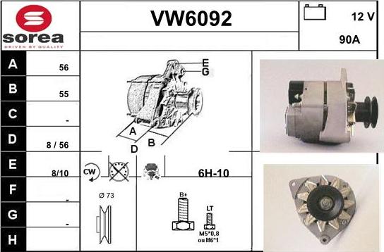 Sera VW6092 - Генератор vvparts.bg